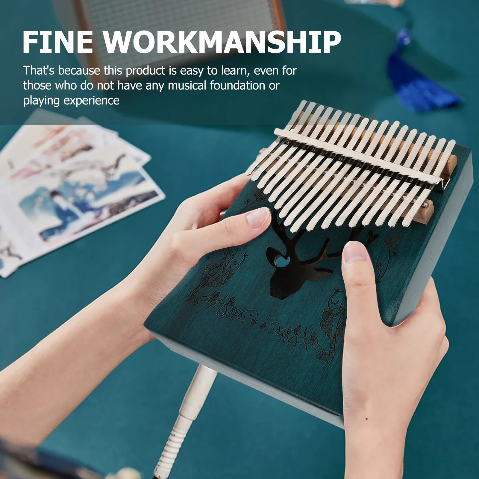 

Premium North Thumb Piano 17 Keys Kalimba Musical Instrument Finger Piano Gift