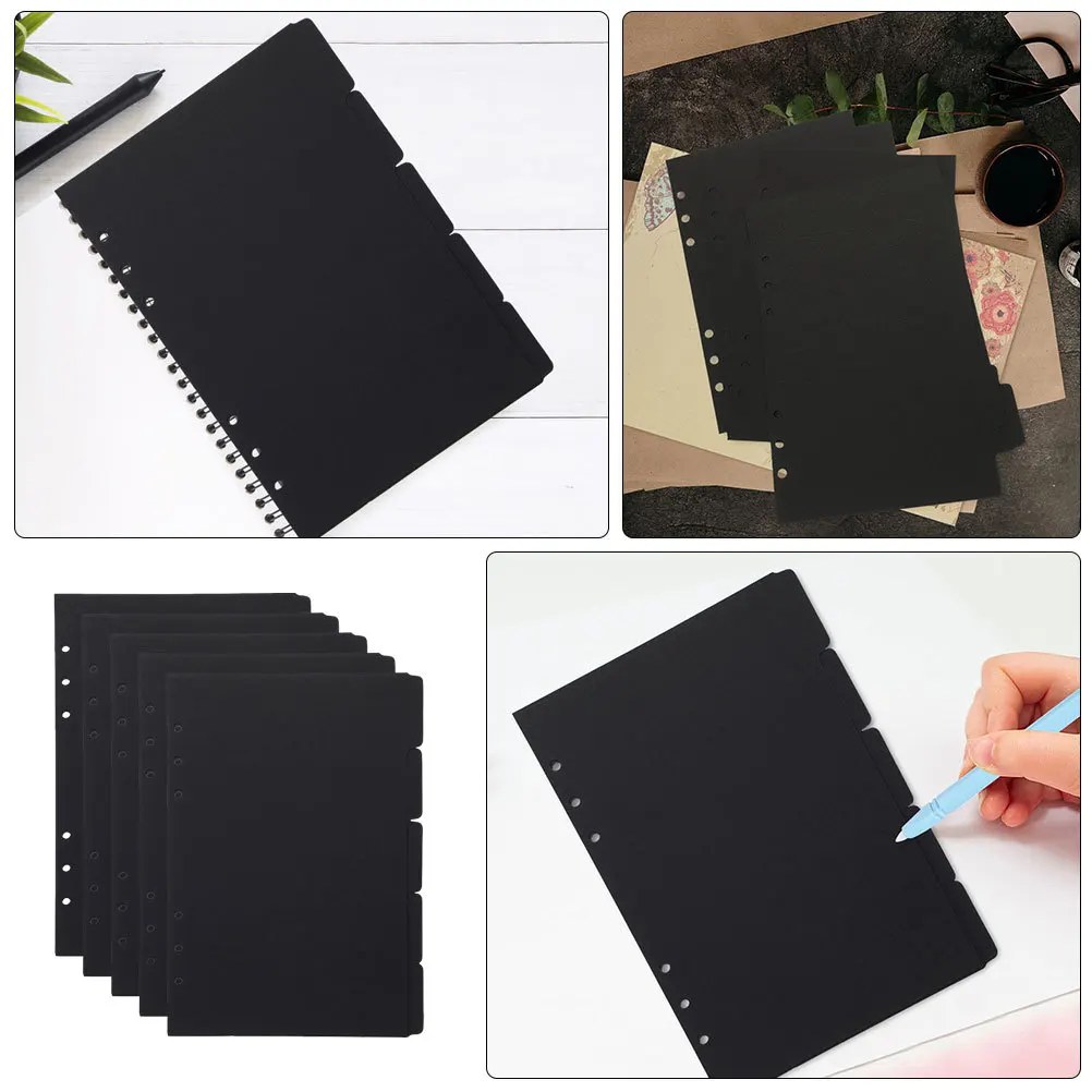 

5 шт., бумажные разделители, вкладки для тетрадей, журналы, отчеты, презентации, разделители для переплета, маленькие разделители вкладок для тетрадей