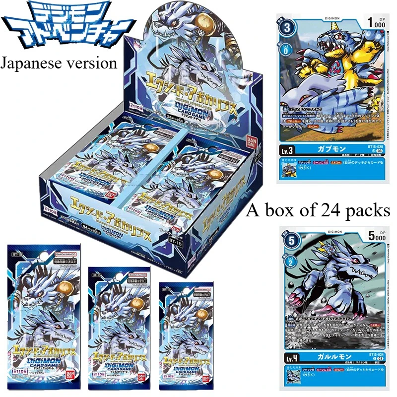 

Официальная картонная игра Bandai Digimon Booster Box BT-15, японская версия Exceed Apocalypse, аниме SR SEC, коллекция редких карт, подарок
