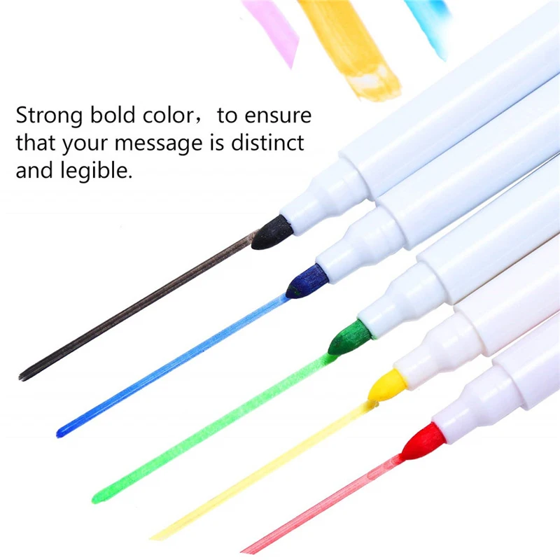 5Pcs/Set Erasable Whiteboard Marker Pen Colorful White Board Pen Graffiti Color Pen Office School Art Marker Stationery