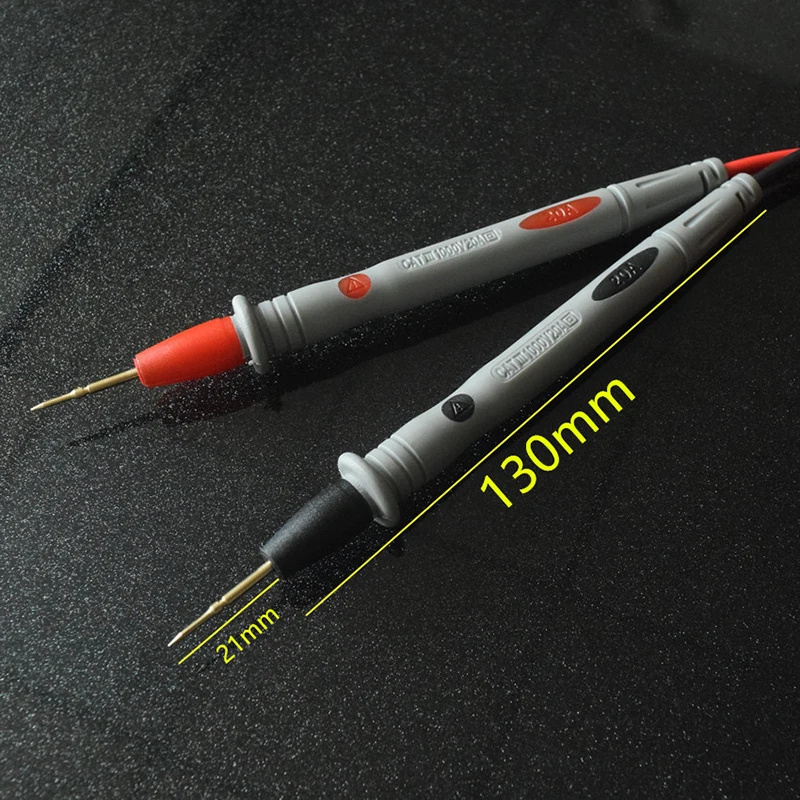 Digital Multimeter 20A 1000V Probe Test Leads Pin Needle Super Tip Multi Meter Tester Lead Probe Wire Pen Cable