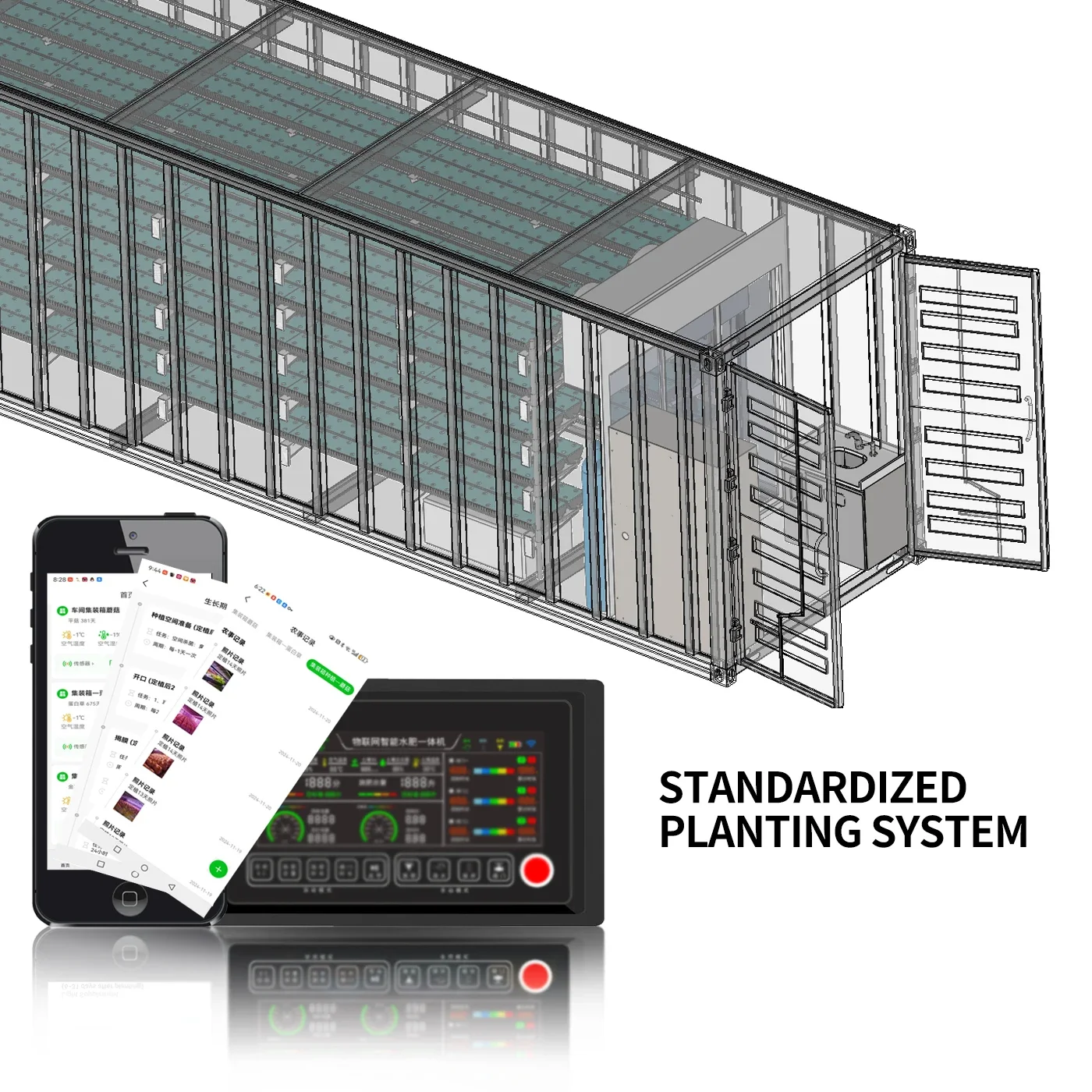 Complete Set Hydroponic Plant Cultivation Containers for Greenhouse Vegetables Ready to Plant