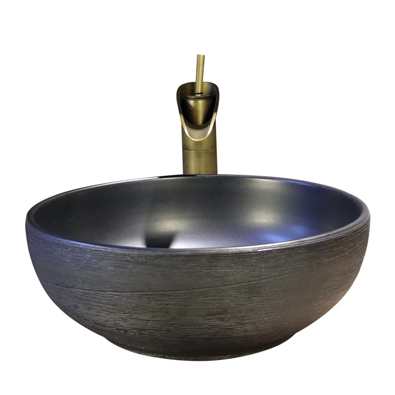 

Керамическая раковина, настольная раковина для ванной, круглая антикварная раковина, раковина в стиле ретро, бытовая раковина, умывальник