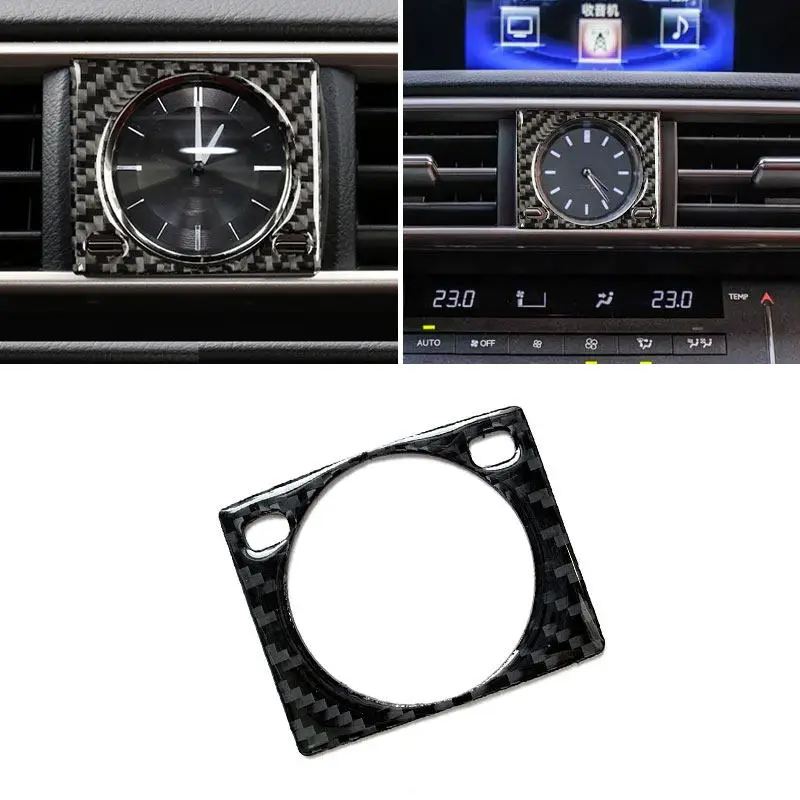 

Накладка на панель консоли с часами из мягкого карбона для Lexus IS250 300 350 2013-2019 годов
