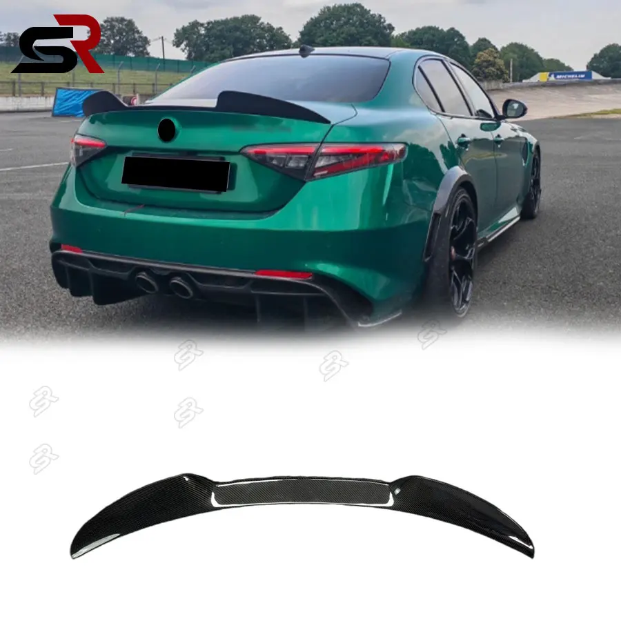 2015-2019 Alfa Romeo Giulia GTA style carbon fiber rear trunk spoiler car kit