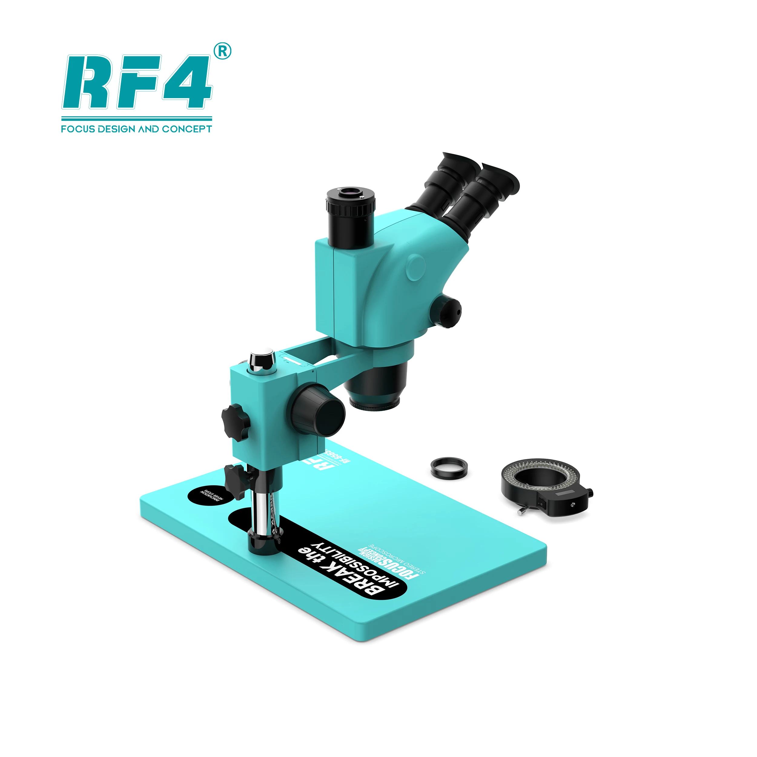 RF4 6.5X-65X wysokiej jakości elektroniczne elementy badawcze B1 duża podstawa PCB SMD naprawa mikroskopu Stereo Zoom RF6565TVP