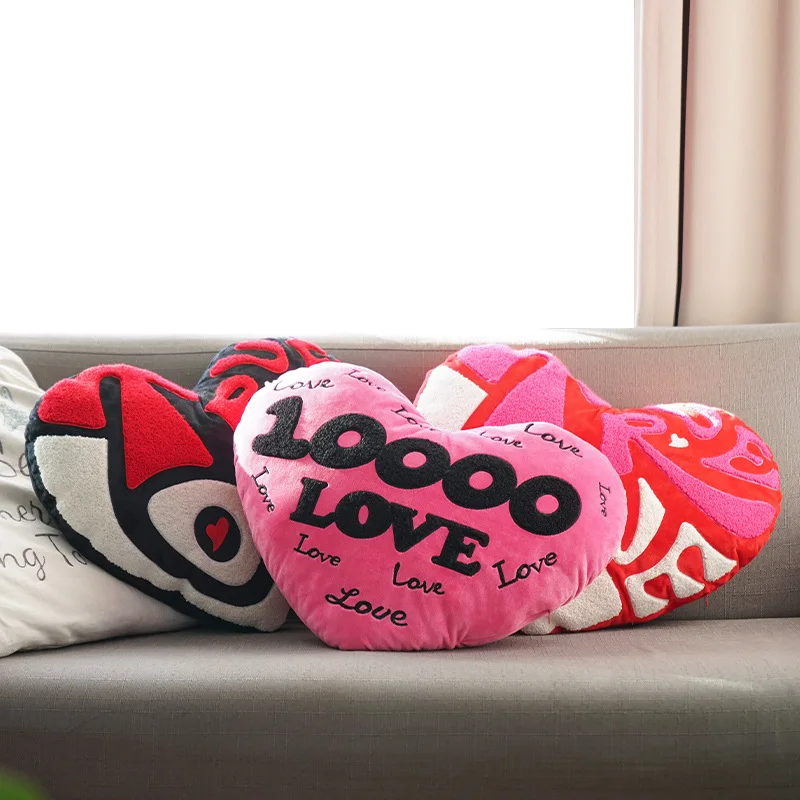 تخصيص منشفة التطريز، أحبك 10,000 سنة وسادة رمي قطيفة أريكة تؤكد على #2