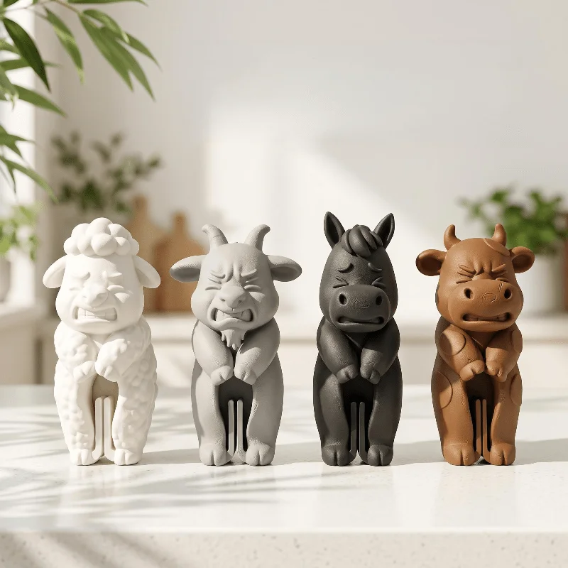 Cute Angry Animal Bag Clips Plastic Snack Sealing Clips Multipurpose Food Bag Sealer for Kitchen Storage Snack Coffee Tea Bags