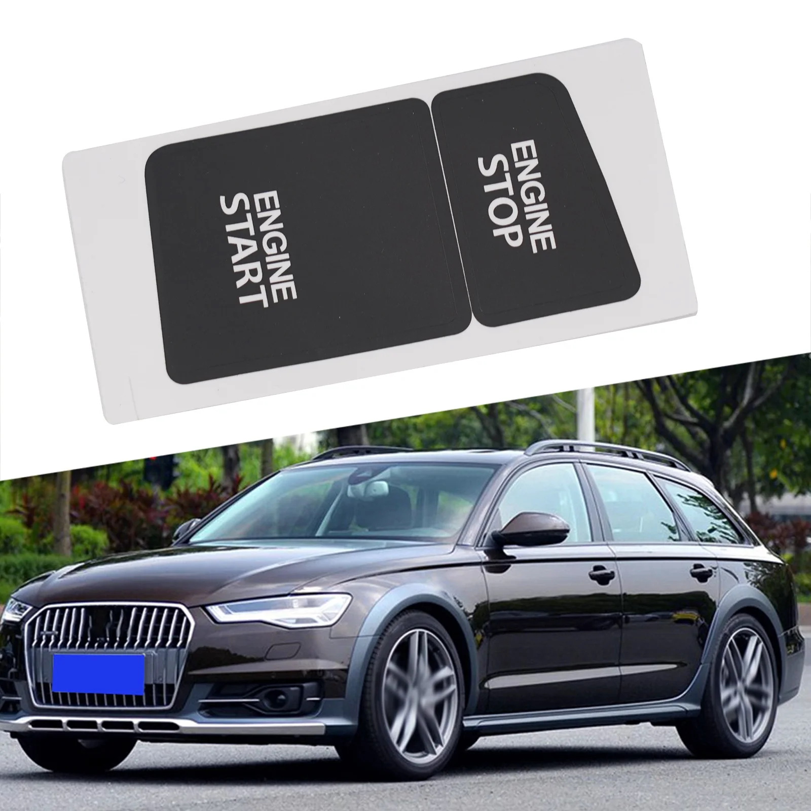 For A6l C5 Button Sticker Kit to Replace Start Stop Engine Switch Ensures Accurate Placement and Left Hand Drive Fit