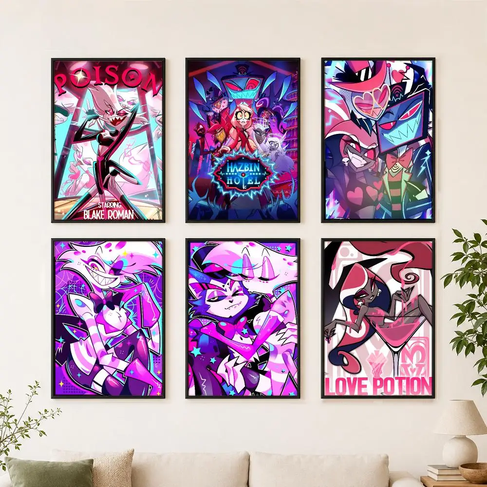 series Hazbin Hotel Poster Poster Large Unframed Wall Art Modern Minimalist Decor Print for Living Room Home