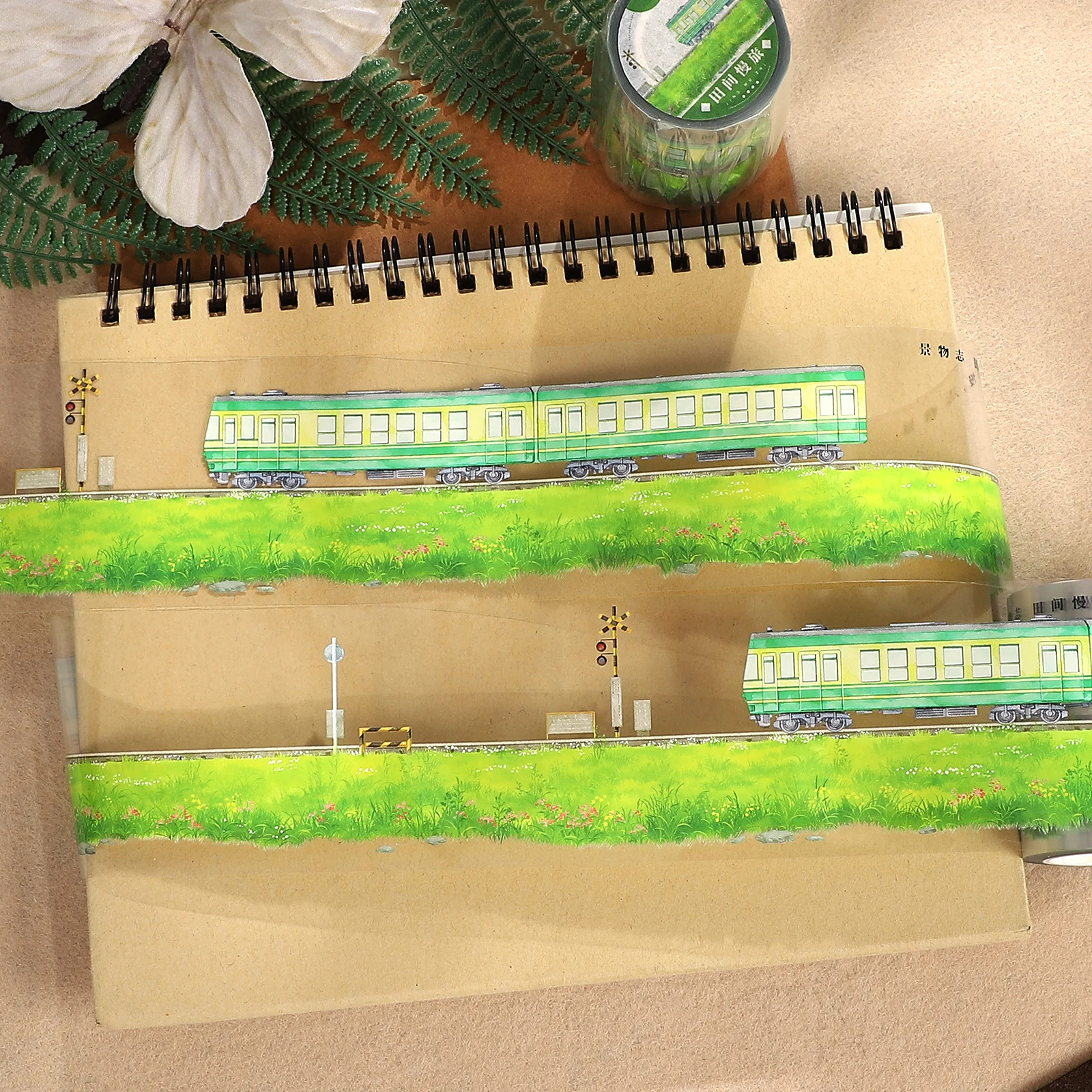 60mm*5m Vintage Field Travel Landscape PET Tape Creative DIY Journal Material Collage Scrapbooking Stationery