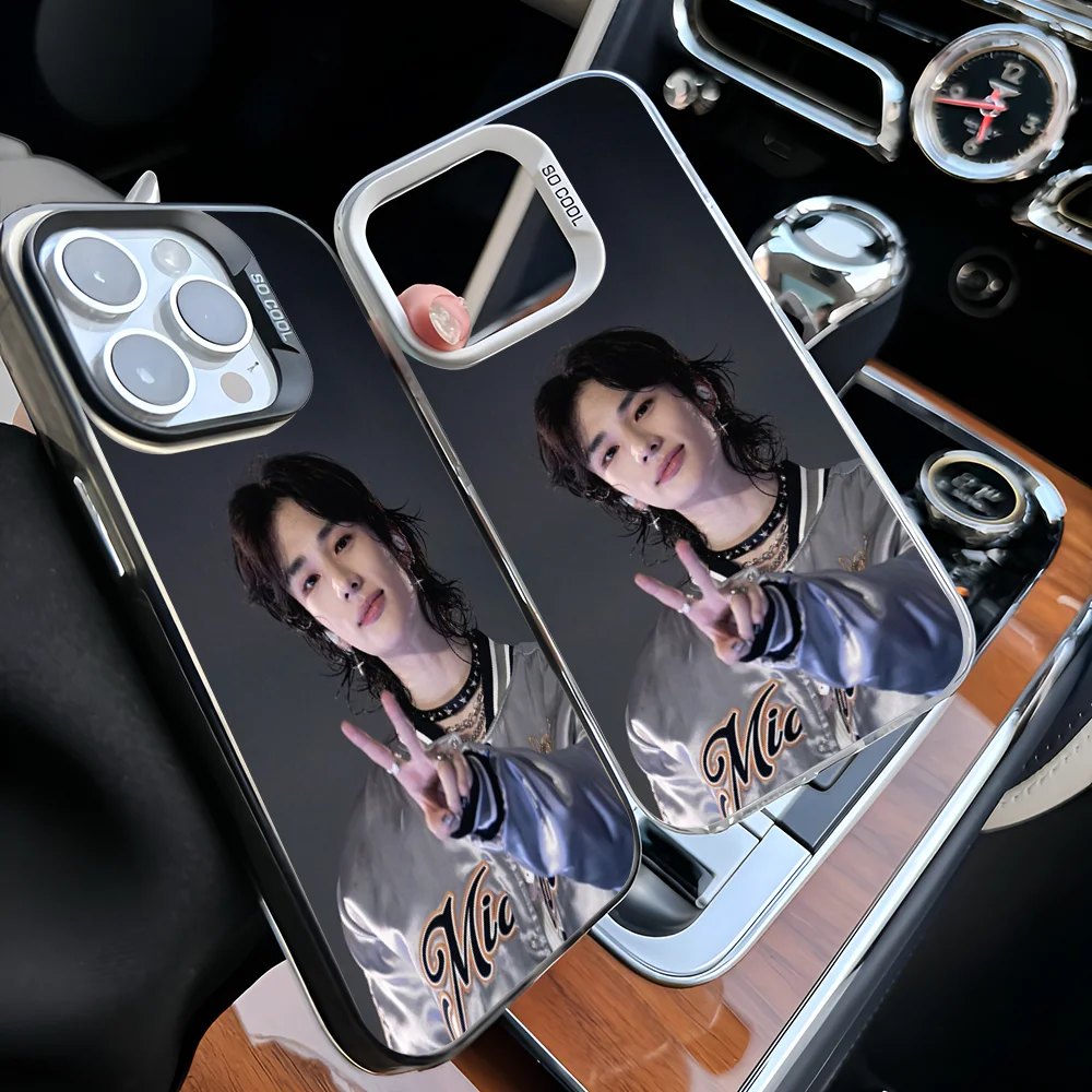 Epc Rapper Dancer H-HyunJin Phone Case IMD Phone Case For IPhone 16 15 14 13 12 11 Pro Max Plus Color Silver Cover