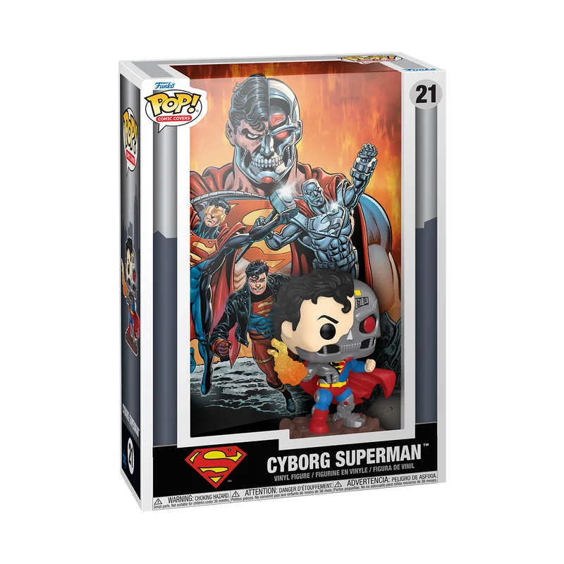 Funko Pop Comics & Superheroes Comic Covers Reign of The Supermen - Cyborg Superman Peripheral Figurines Collectible Ornaments - Image 5