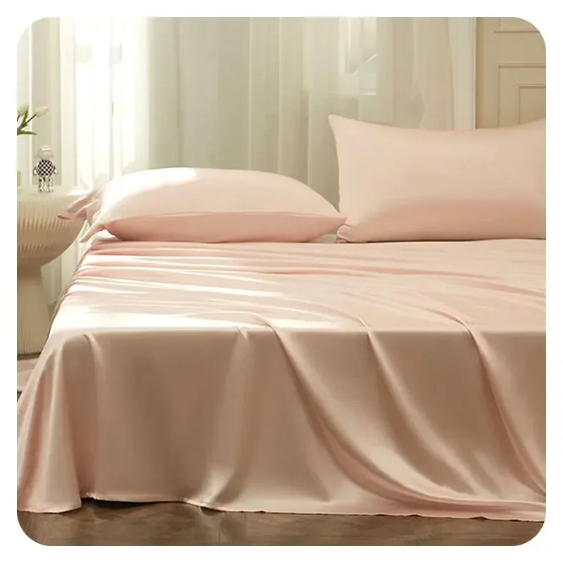 Luxury High Quality Silk Bedding Suit Woven Polyester-Filled Silk Bed Sheet and Quilt Cover Bedding Kit