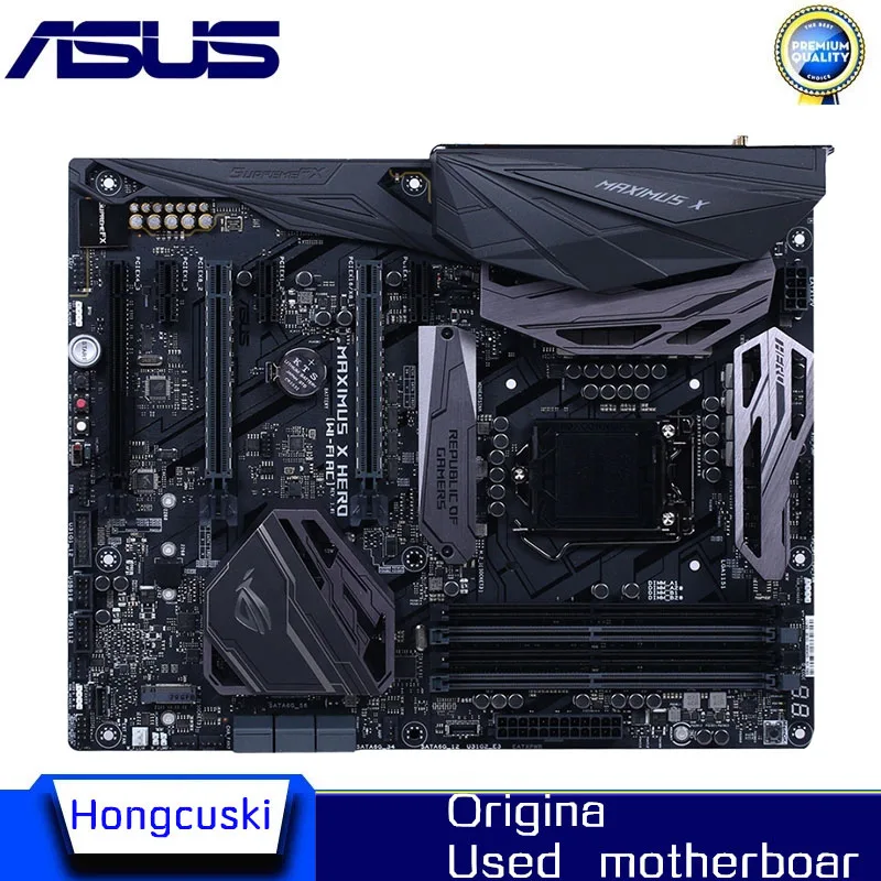 ASUS ROG MAXIMUS X HERO (WI-FI AC) اللوحة الأم الأصلية M.2 NVME 8th 9th المقبس LGA1151 DDR4 Z370 اللوحة الأم لسطح المكتب