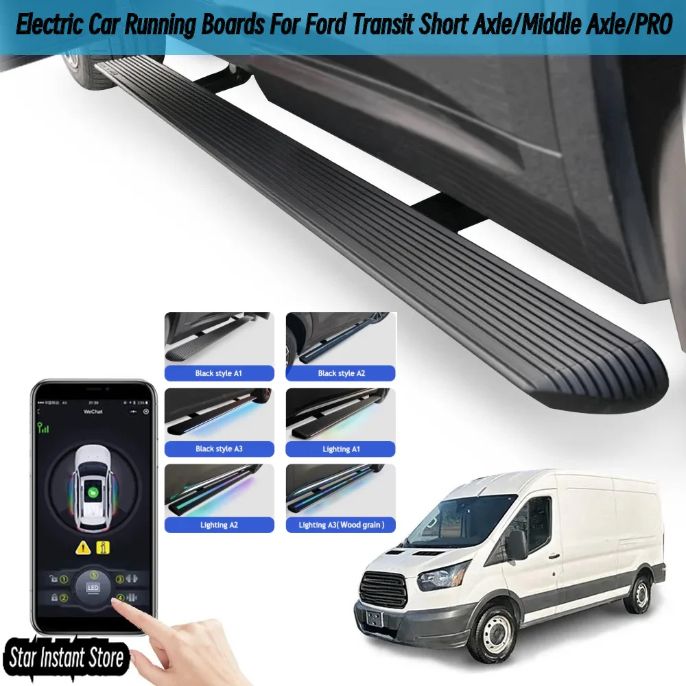 

Автоматические выдвижные подножки для Ford Transit с короткой осью/средней оси/PRO, электрические боковые ступеньки со светодиодной подсветкой
