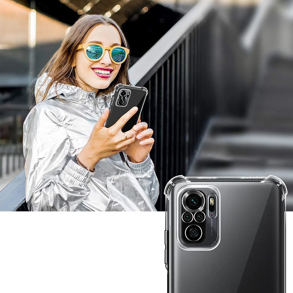 Airbag Shockproof Silicone Phone Case For Xiaomi Redmi Note 10 11 12 Pro Max Note 10s 11s 12s  4G 5G Clear Gel TPU Soft Case image 6