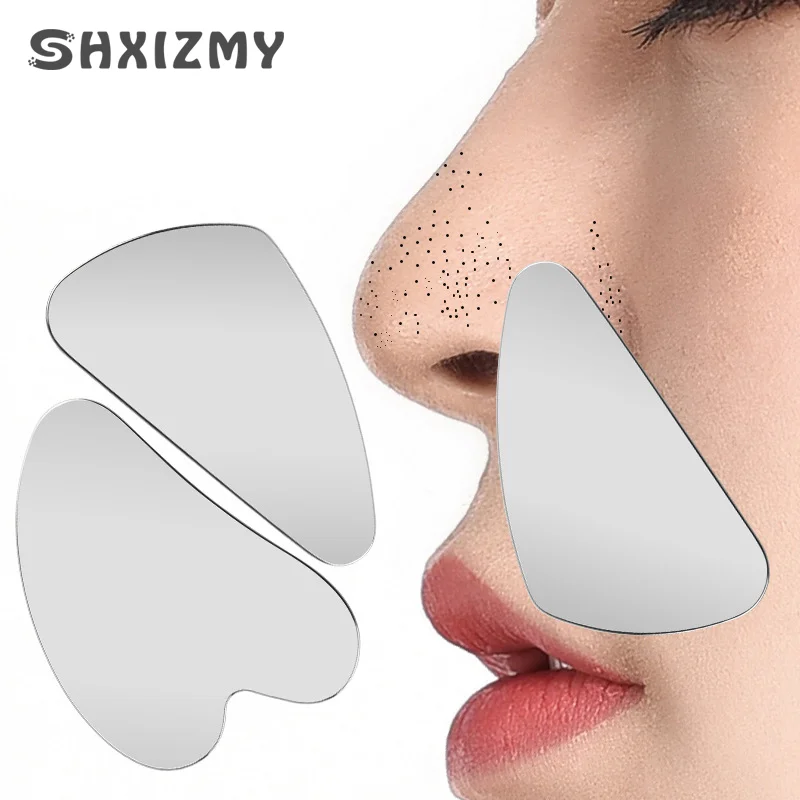 1Pcs Stainless Steel Hair Follicle Cleansing Blackhead Scraper Gua Sha Scraper Massager For Facial Skin Care Board Face Massager