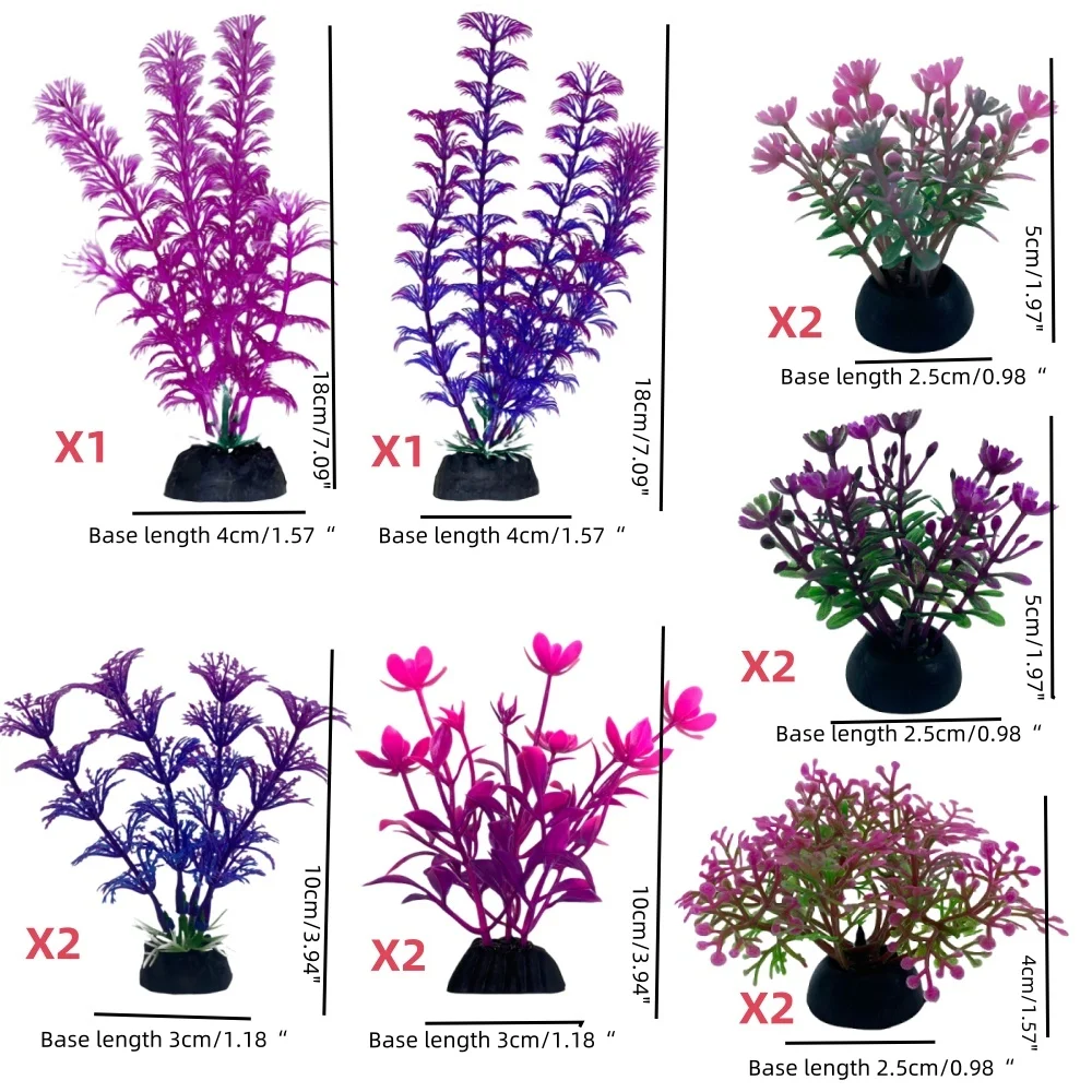 12 szt. Sztuczne akwarium rośliny ozdobne ozdobne rośliny wodne akcesoria do dekoracja na trawę akwarium z roślinami wodnych