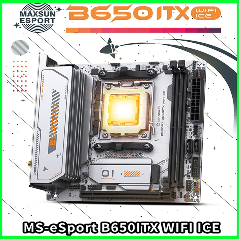 MAXSUN B650M Motherboard ITX AMD Ryzen AM5 DDR5 Supports 4800/5200