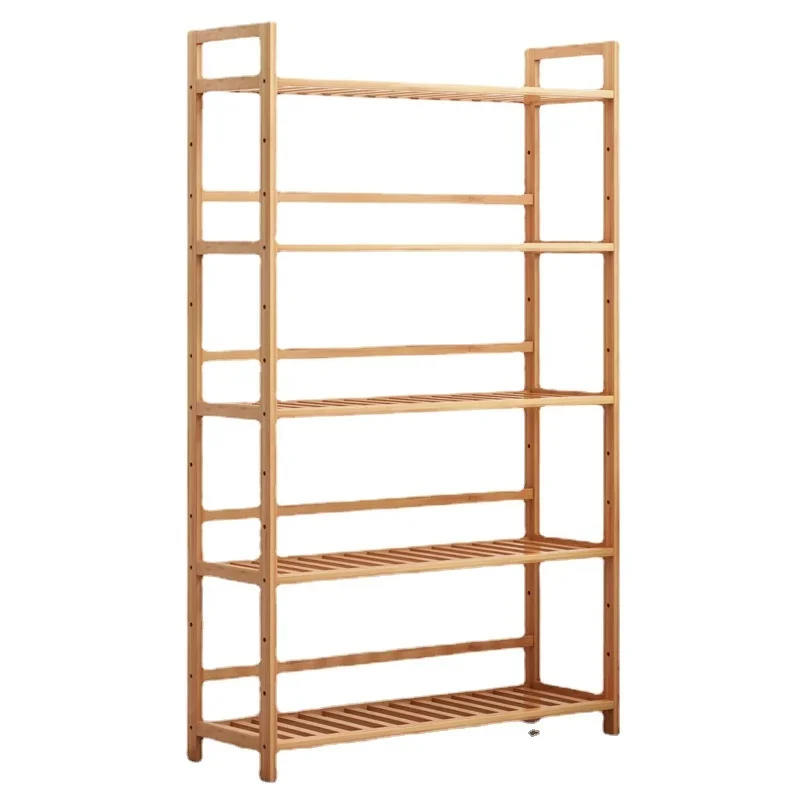 Simple Floor Living Room Plant Stand Home Office Bookshelf Kitchen Storage Rack Bamboo Multifunctional Shoe Rack