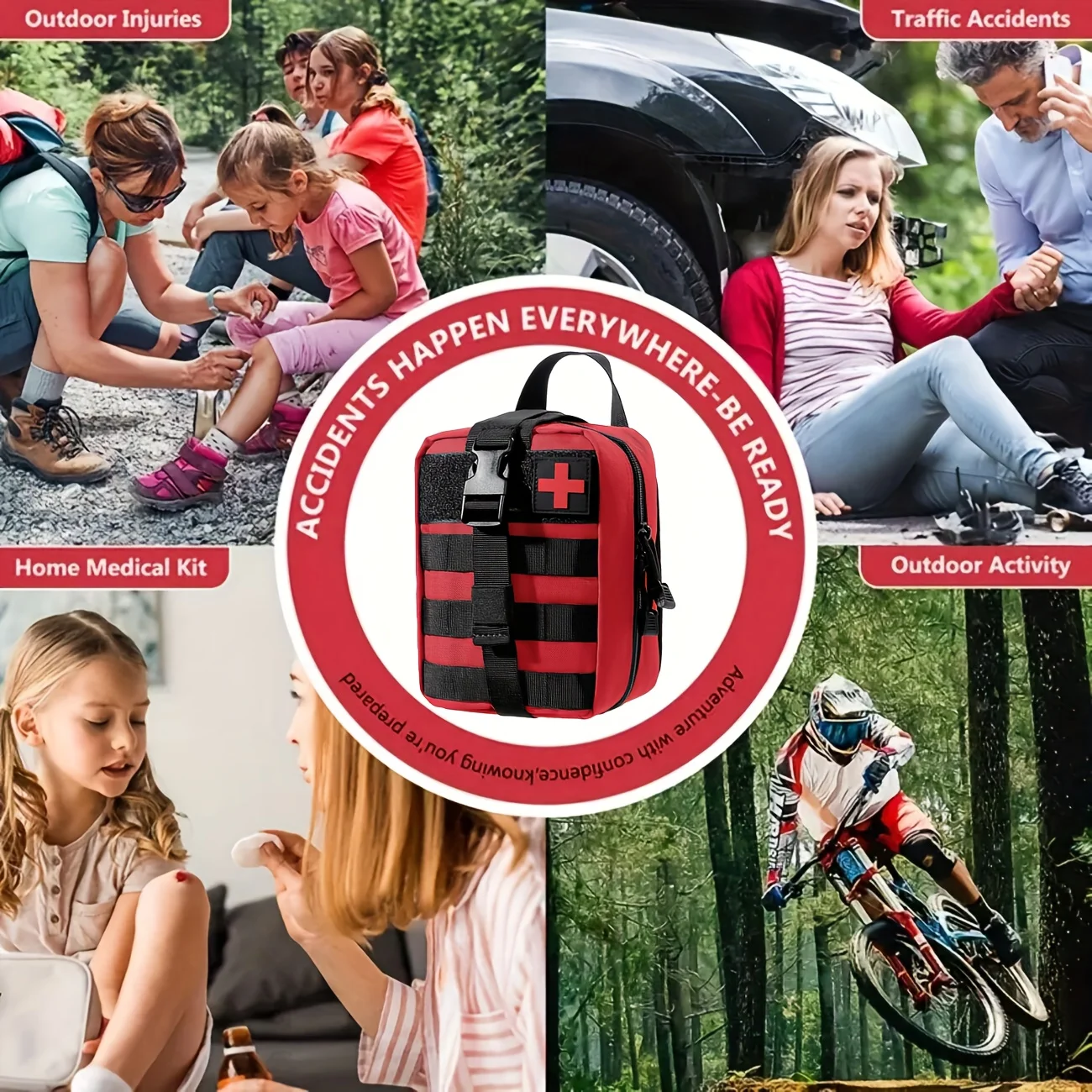 150pcs Universal Compact Complete First Aid Kit for Home Travel Outdoor and Emergency Fast Delivery - view 2