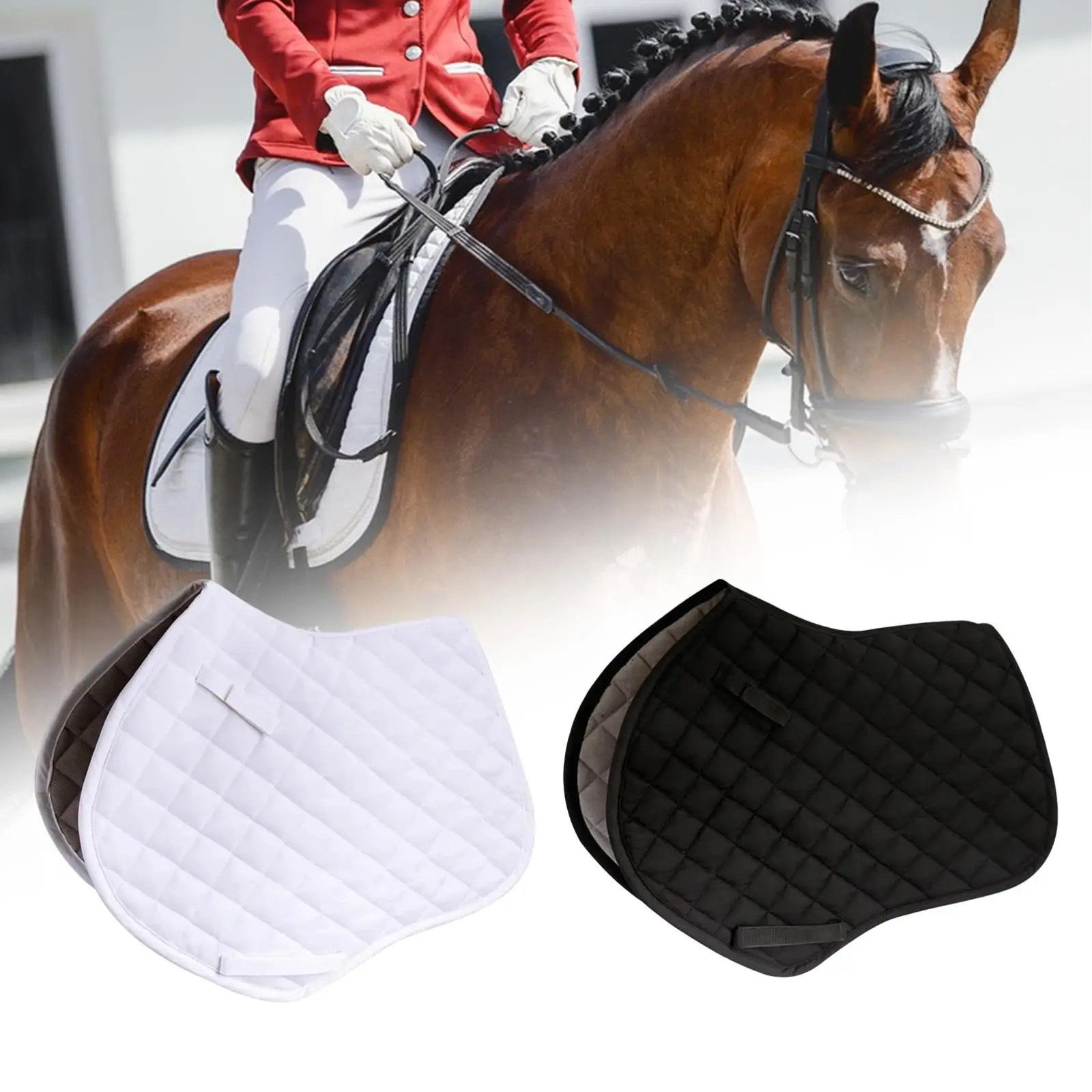 Horse Saddle Pad Dressage Saddle Pad Soft Breathable Seat Cushion Protective,Horse Saddle Pad Equestrian Equipment Accessories