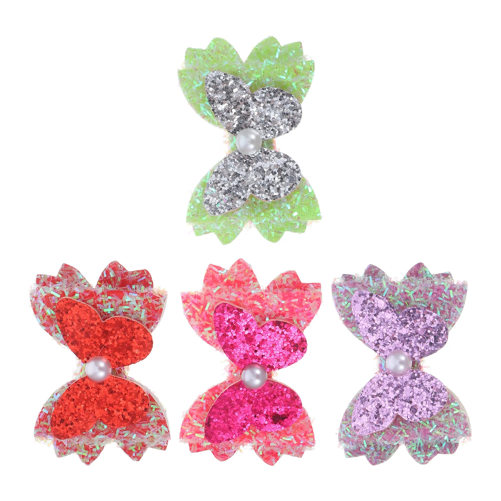 

4 шт., банты для волос для девочек, блестящие заколки, стильные изысканные украшения для любого наряда, подходящие для вечеринок, косплей, маскарад, ежедневно