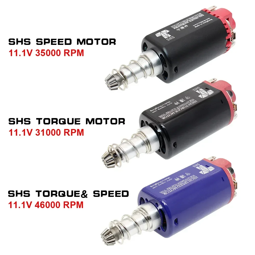 SHS Original AEG 480 Motor Long Axle High Torque / Speed Motors For Gearbox Weapon M16/M14/MP5 Airsoft Gel Blaster Gun Accessory