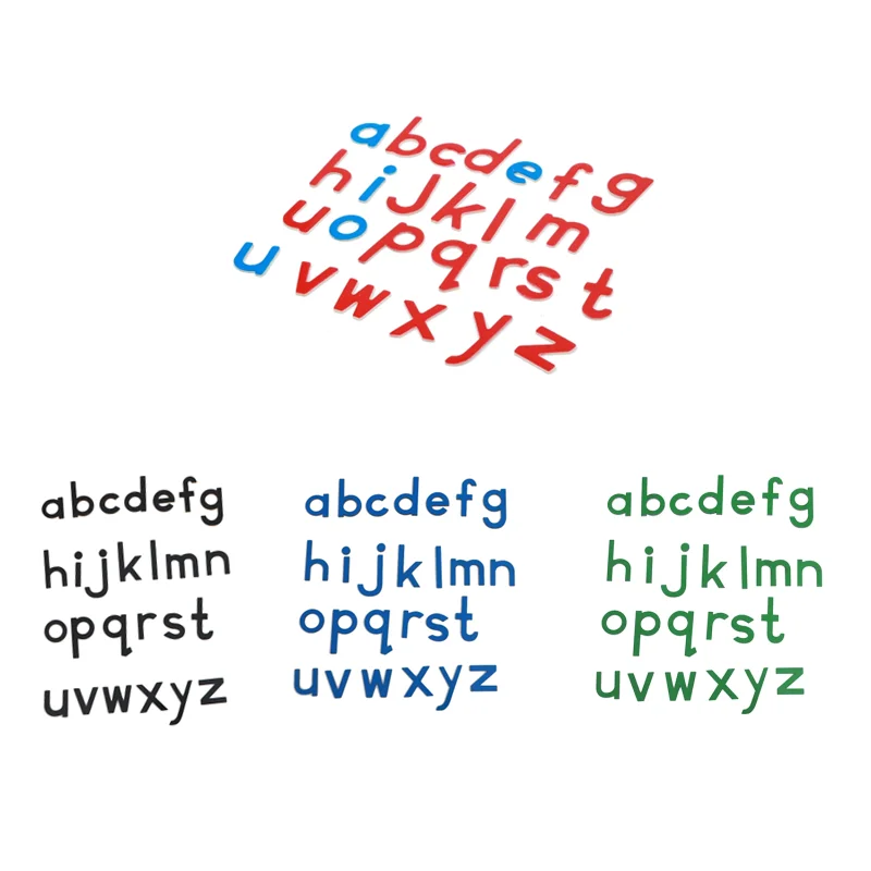 木製文字パズル-モンテッソーリ教育学習玩具-言語教材-早期教育ツール-可動式アルファベットゲーム