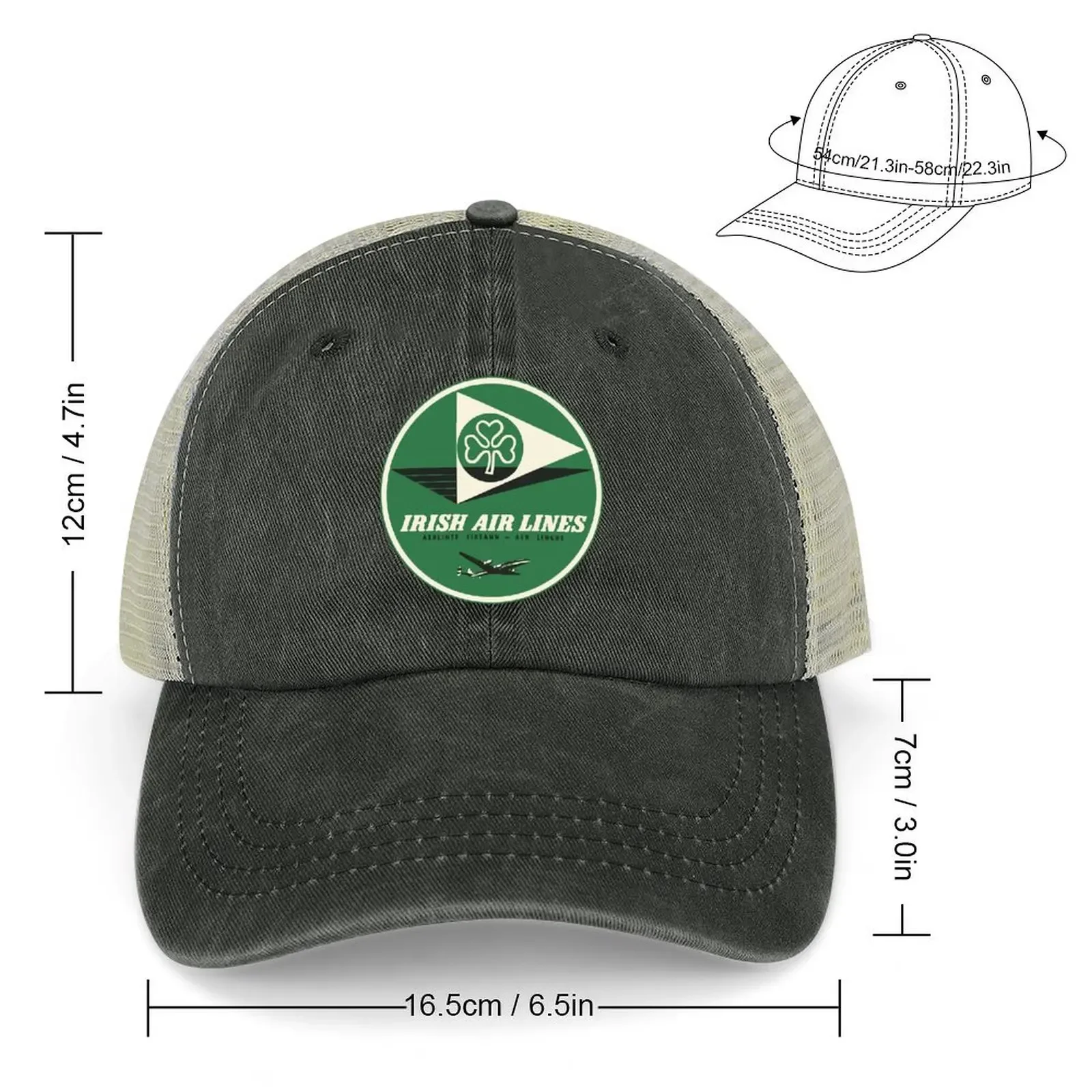 Irish Airlines - Aerlinte Eireann - Aer Lingus Cowboy Hat Trucker Hat Anime Hat Golf Cap summer Golf Women Men's