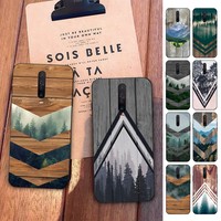 Forest Geometry Wood Phone Case For Redmi 5 6 7 8 9 10 plus pro 6 7 8 9 A GO K20 K30 K40 pro plus F3 Fundas