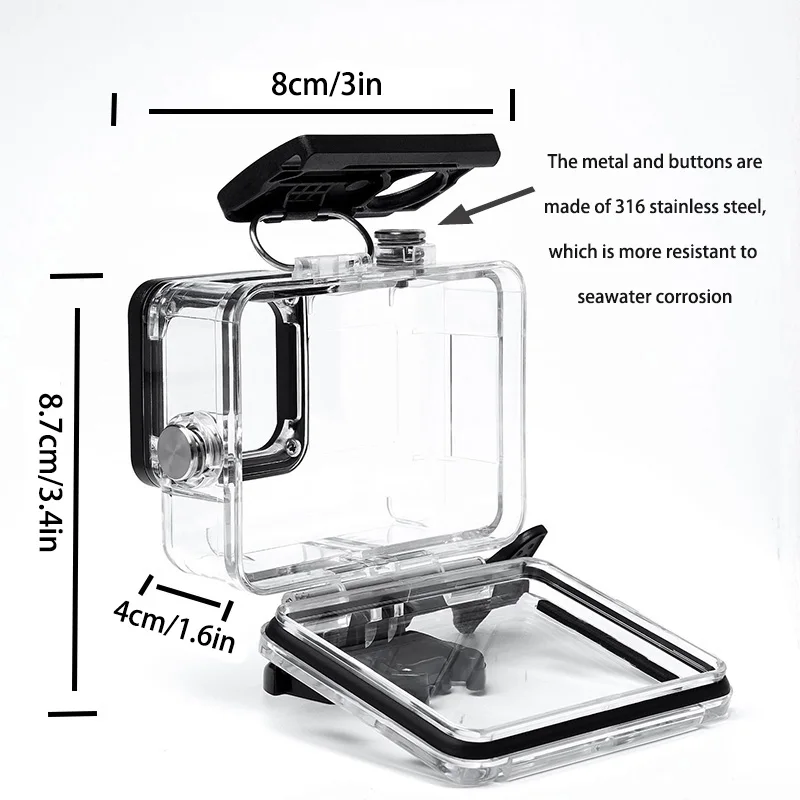 حافظة قبضة يد عائمة مقاومة للماء لبطل GoPro ، الغوص تحت الماء ، الغطس ، الغوص العميق ، 12 ، 11 ، 10 ، 9 ، يدعم 40 متر ، 131 قدم