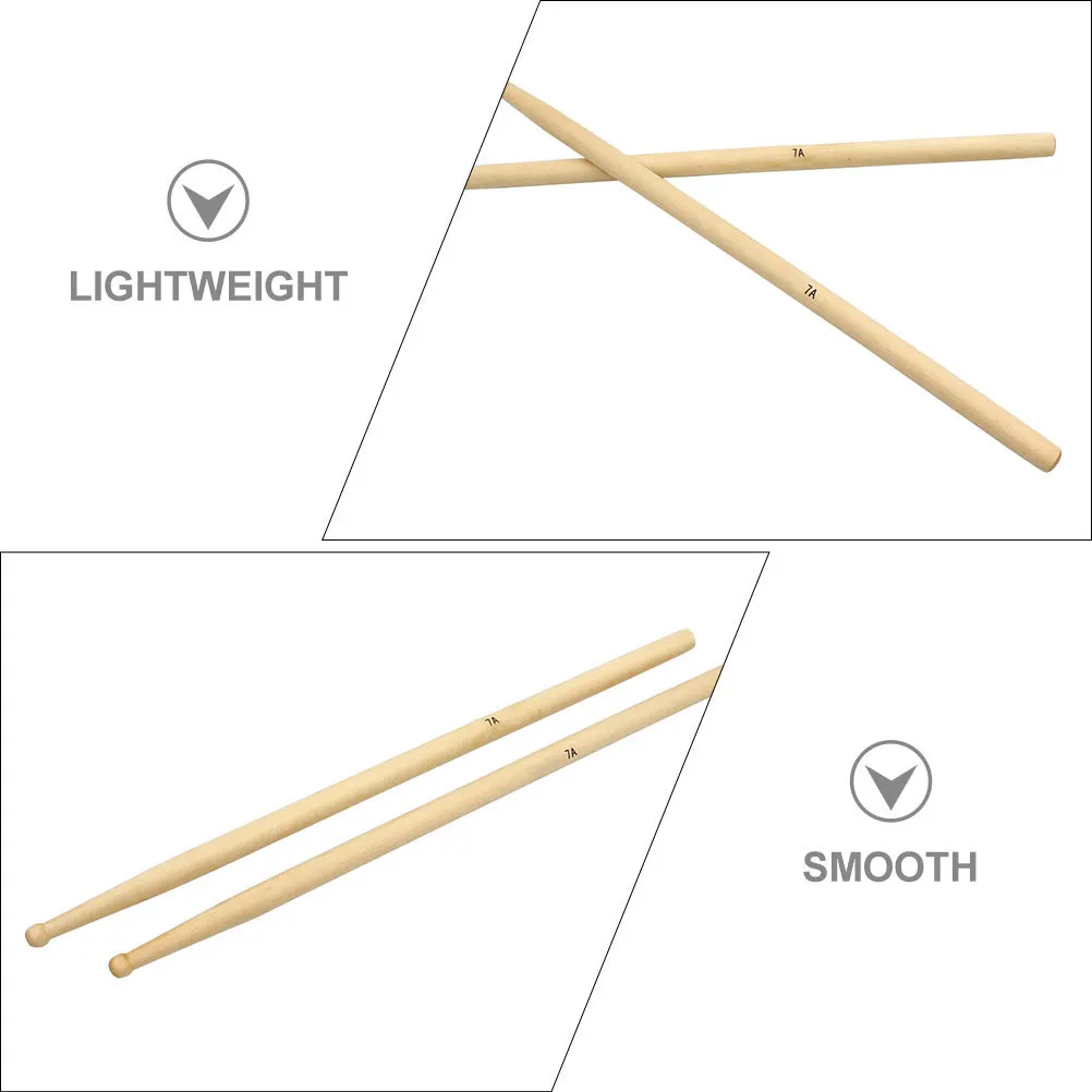 

1Pair Professional Grade Maple Wood Drumsticks 7A Size Ideal for Fast Playing and Precision Drum Practice Sticks for Adult and