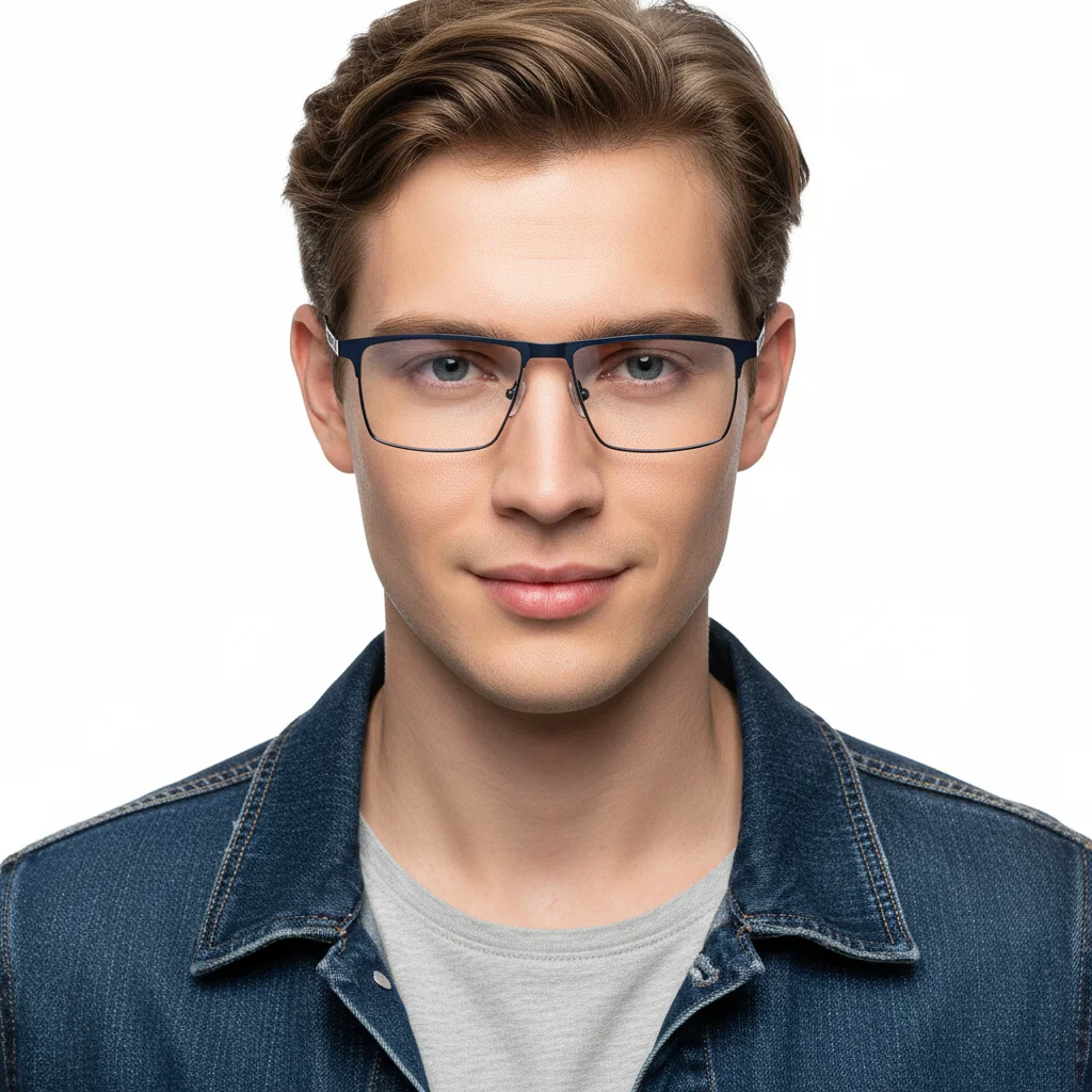 Classic Pilot-style Eyeglass Frame - Square Shape - Suitable For Students, Office Workers, And Driver Car Glasses6007
