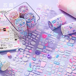 Tape Ins Creative Hand Book Collage DIY Decoration Cute Cartoon Animal Sticker Material kawaii stickers