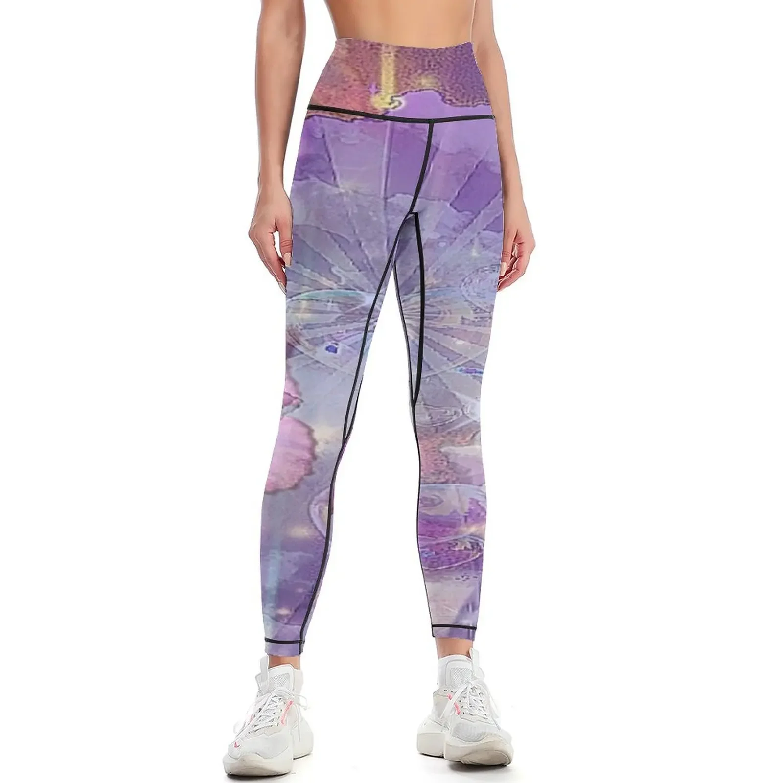 

pastel spinning design. Butterflies. Digital art Leggings for girls Women sportwear Women's gym Womens Leggings
