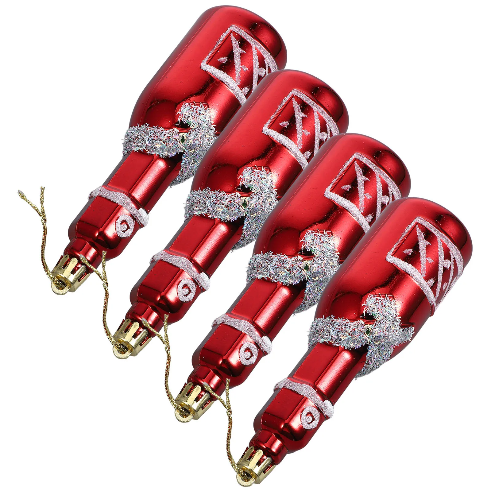 

4Pcs Christmas Hanging Ornaments Mini Wine Bottle Decor Christmas Tree Pendant Xmas Scene Supplies Xmas Tree Hanging Ornaments