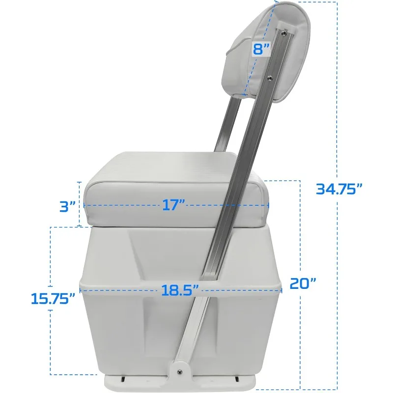 8WD156-784 asiento enfriador Swingback en alta mar, 70 cuartos, Blanco Brite