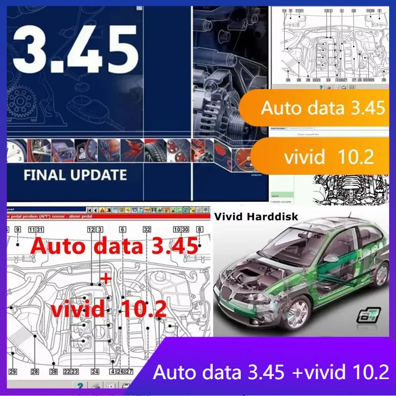 

2024 Hot sale Auto data 3.45 vivid workshop 10.2 Auto Repair Software install video guide remote install help Auto Repair Data