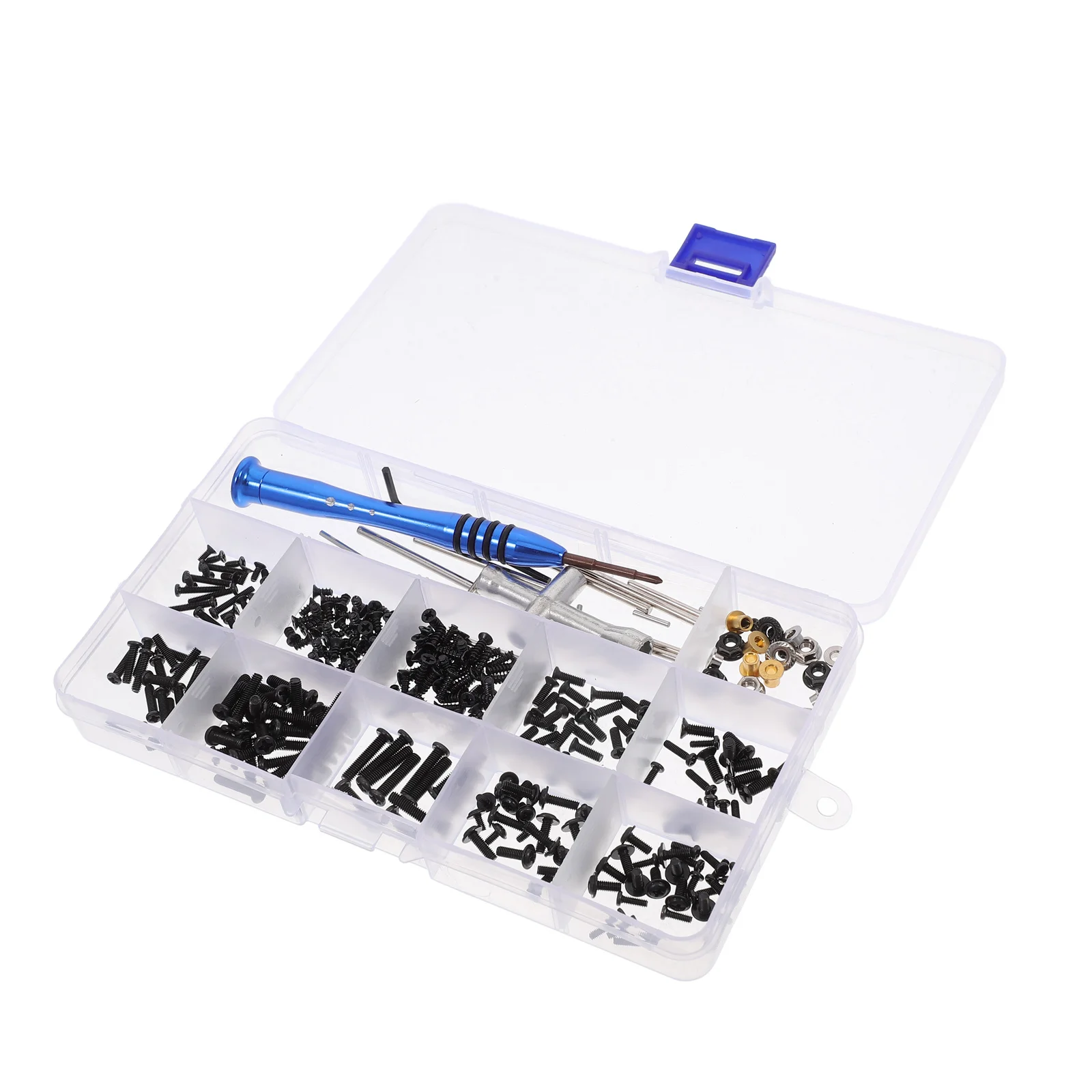 

Rc Car Screw Tool Kit Fasteners Nuts Bolts Metric Machine Screws Repair Maintenance Wrench Gasket Replacement Box Hardware Kit