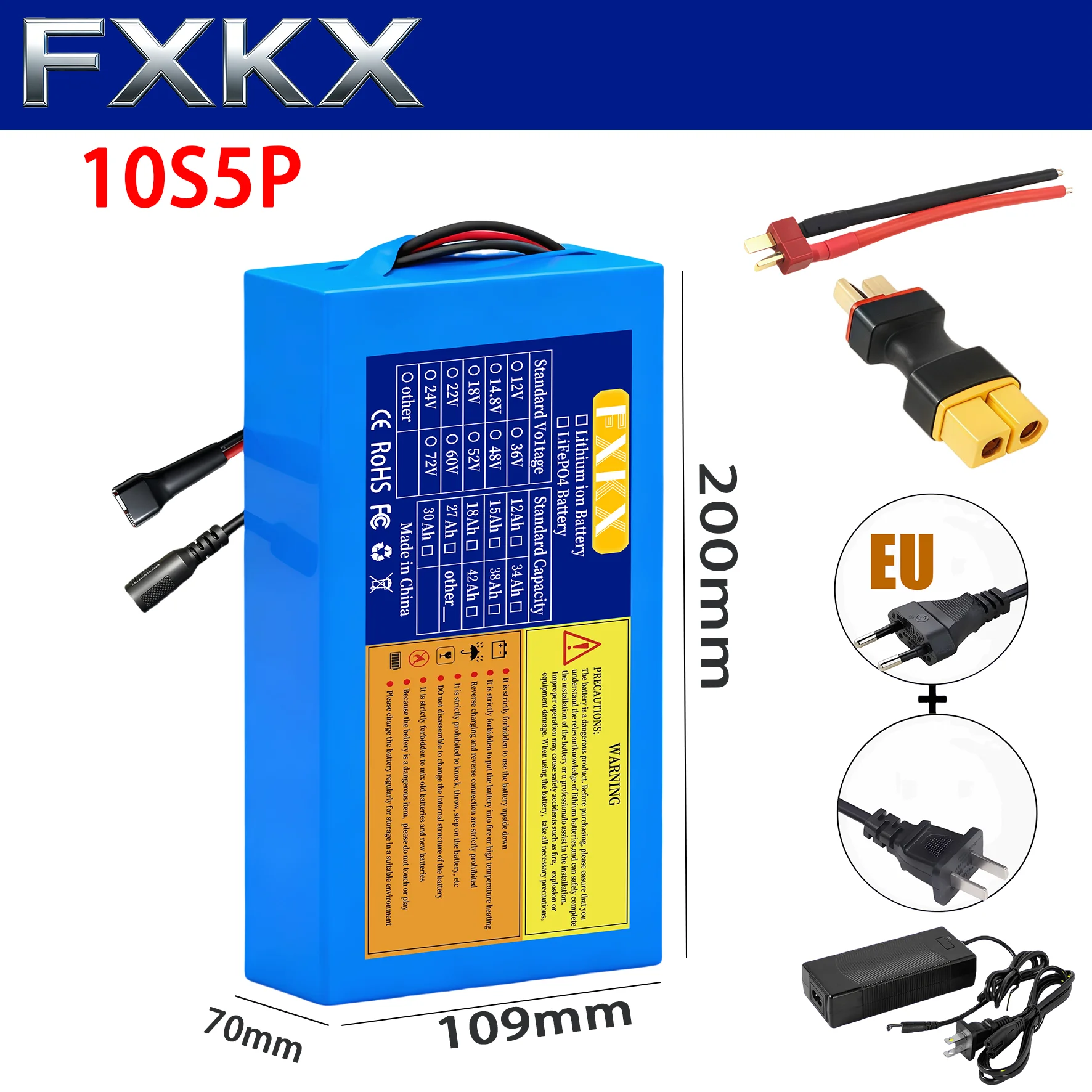 새로운 36V 15Ah 25Ah 18650 10S3P 10S5P 리튬 배터리(BMS 포함) 500-1000W 36V 전동 스쿠터용 리튬 이온 배터리 팩