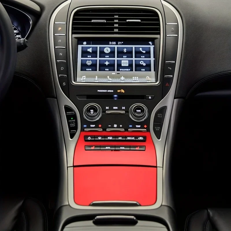 Car Styling Accessories Automobile Gear Panel Decorative stickers For Lincoln MKX 2015-2018