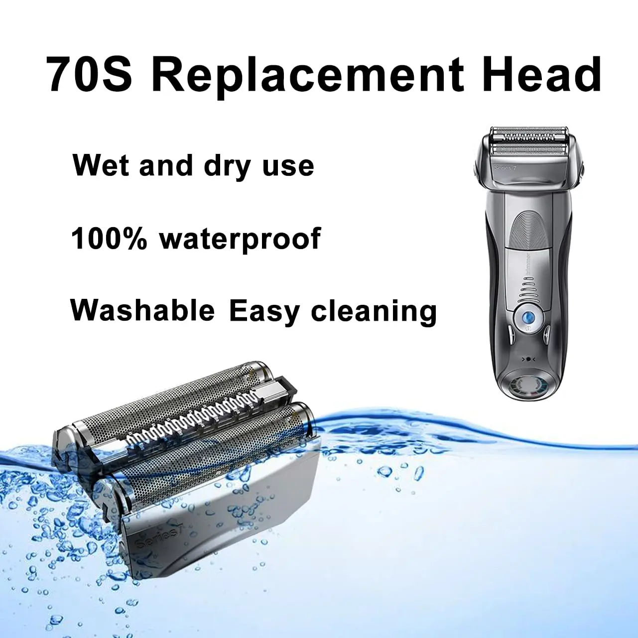 Braun Series 7 & 7 Pro Replacement Shaver Head with Precision Blades and Enhanced Cutting Performance - Image 3