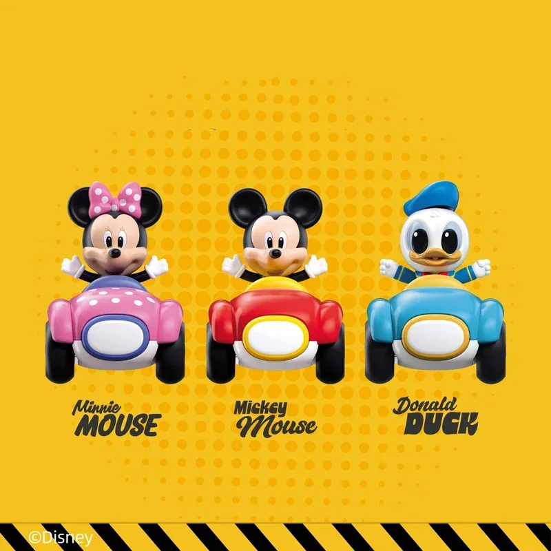 Kawaii ديزني ميكي ميني دونالد داك الجمعية الجمود سيارة أنيمي الأجهزة الطرفية اللعب الجمود نموذج سيارة الاطفال لتقوم بها بنفسك اللعب هدية عيد
