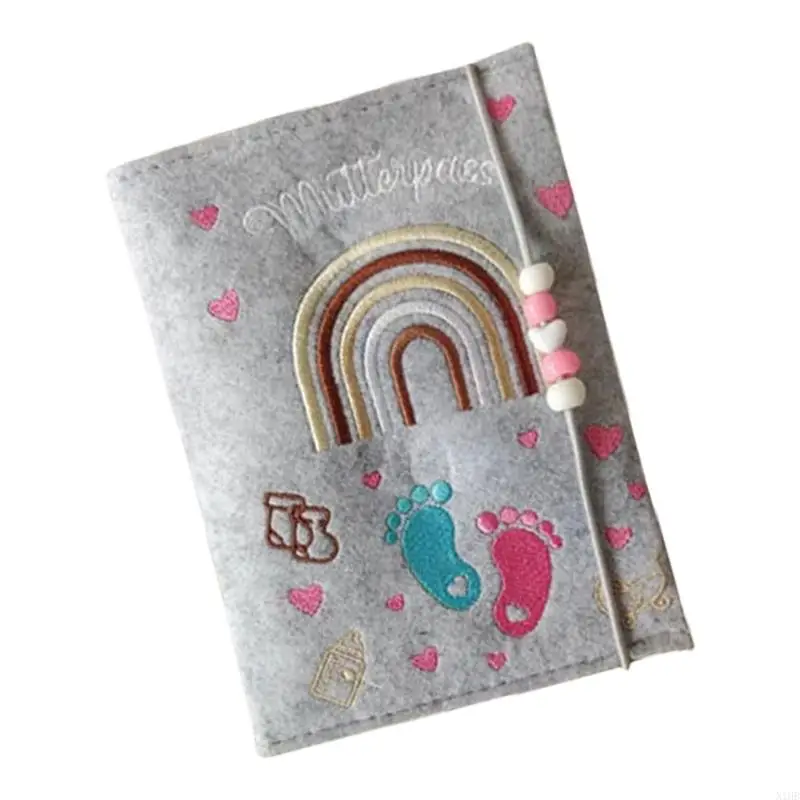 N1HB German Maternity Cover Picture Holder Sleeve for Hospital Card Insurance Card Thickened Felt