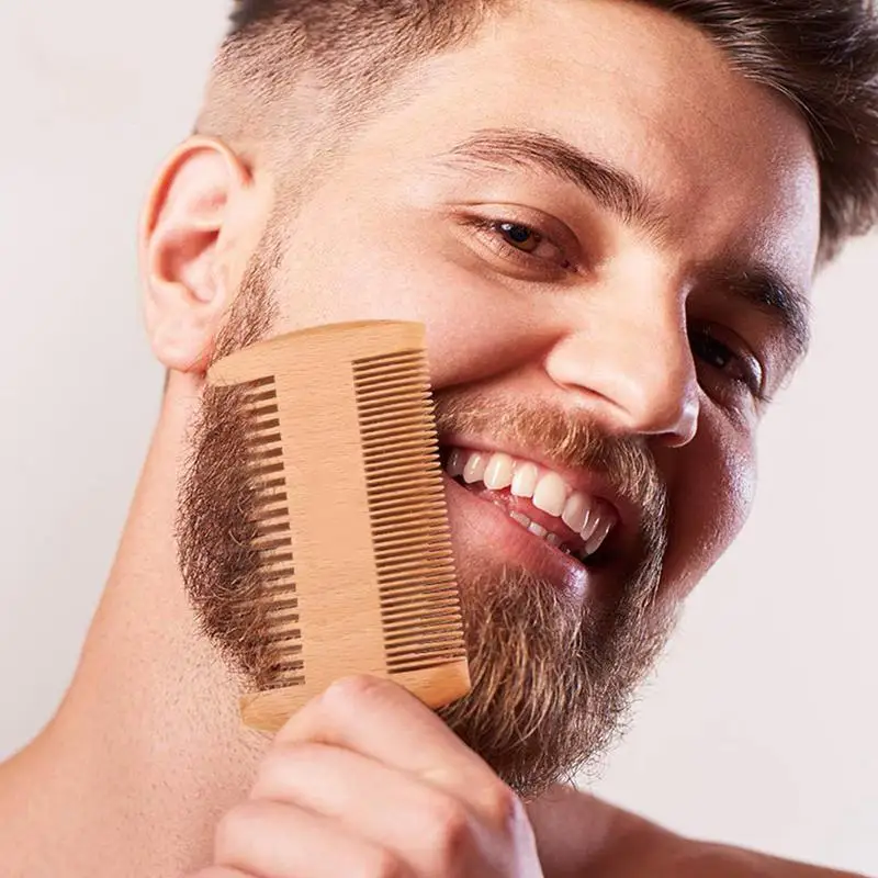 Juego de 5 piezas para el cuidado de la Barba para hombres, aceite para el crecimiento de la Barba, potenciador del cabello, bigote más grueso, bolsa de Peine