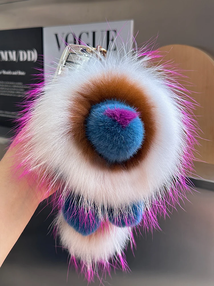 Lindo llavero de peluche de león Simba con diseño de mochila de piel de visón, adorno colgante para coche, juguete de muñeco ...