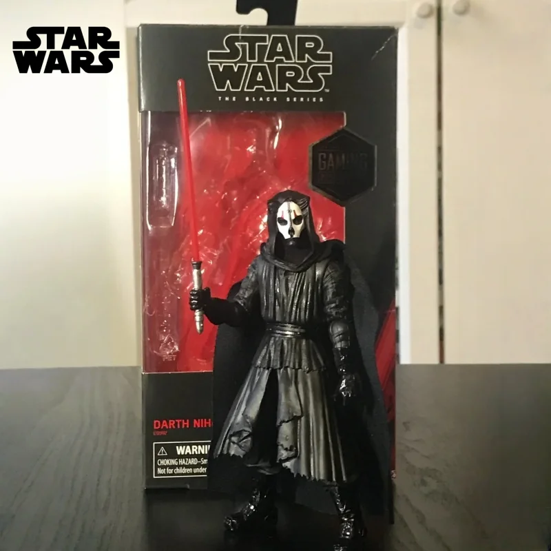 Figura de acción coleccionable de la serie negra de Star Wars, guerreros Sith, Darth Nihilus y Clone Commander Obi-Wan Kenobi, modelo de muñeca móvil