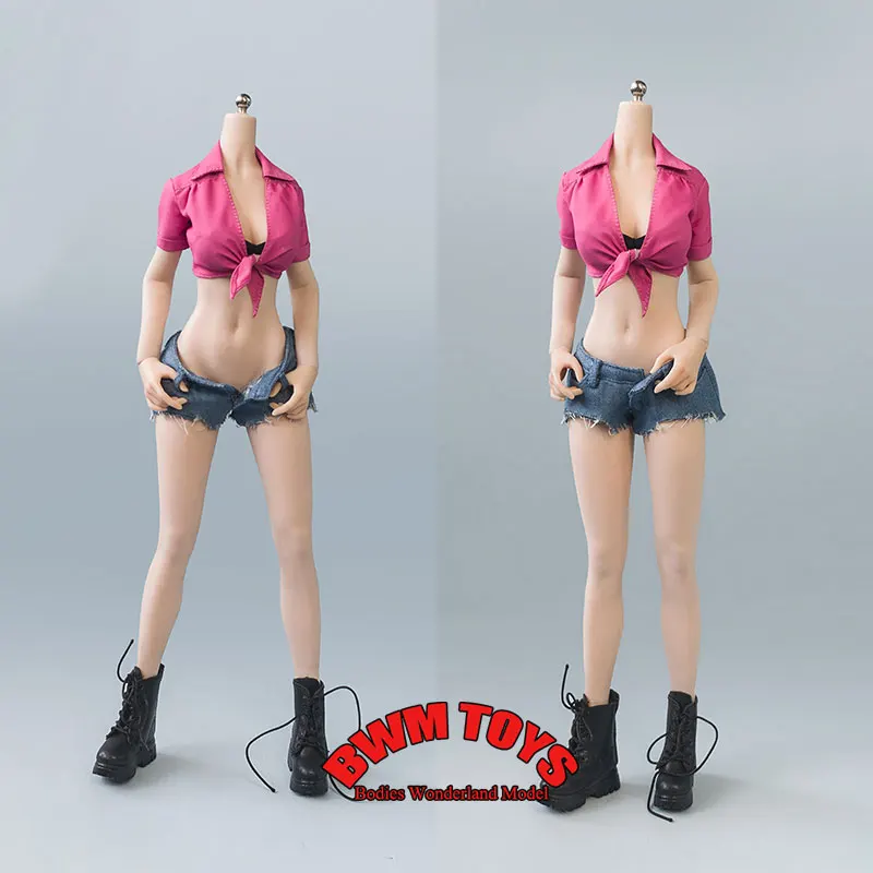 

В наличии: Комплект одежды для 12-дюймовой фигурки-солдата (масштаб 1/6) – ультракороткий джинсовый топ с коротким рукавом и ультракороткие джинсы.